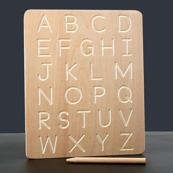 Double Sided Wooden Alphabet & Number Tracing Board - Picture 3 of 7